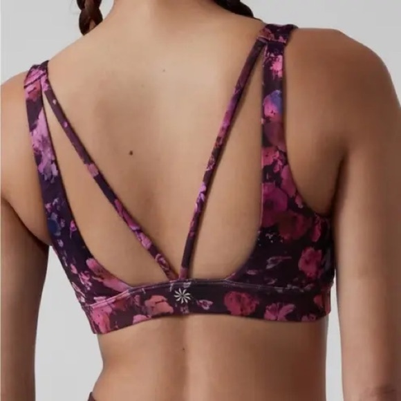 Athleta Exhale Sports Bra A-C Dappled Bloom Multi Floral Size Small - Picture 2 of 7
